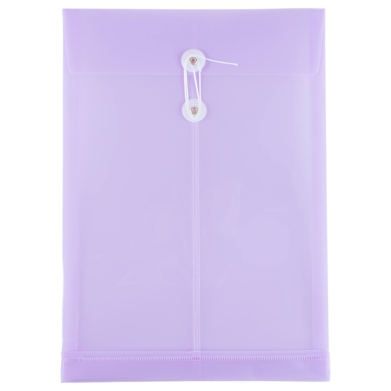 JAM Paper Legal Size Plastic Envelopes with Button & String Tie Closure, 12ct.